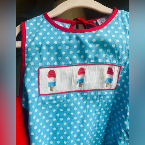 The Smocking Place Red and Blue Garment - Picture 4 of 7